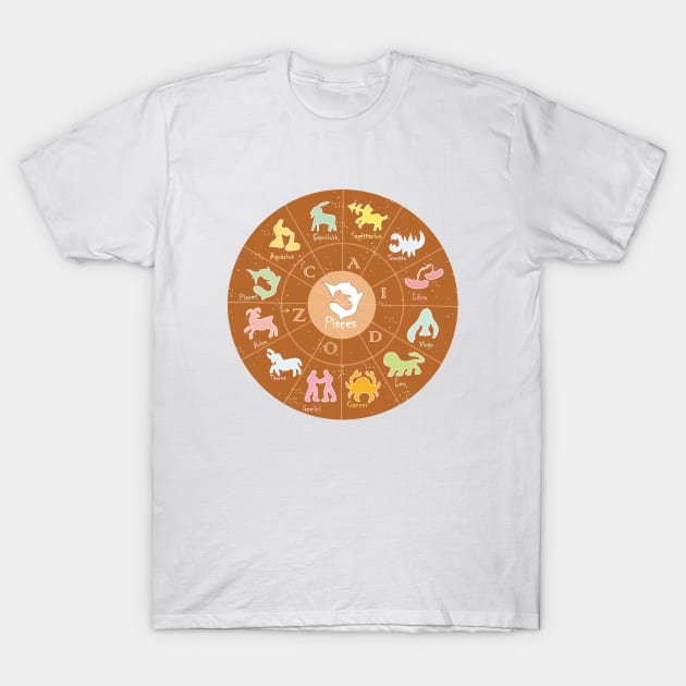 Pisces, 2, Zodiac, Astrology, Horoscope, Stars, Sun-and-moon. Birthday, Valentines-day, Holidays, T-Shirt by PrintedDreams